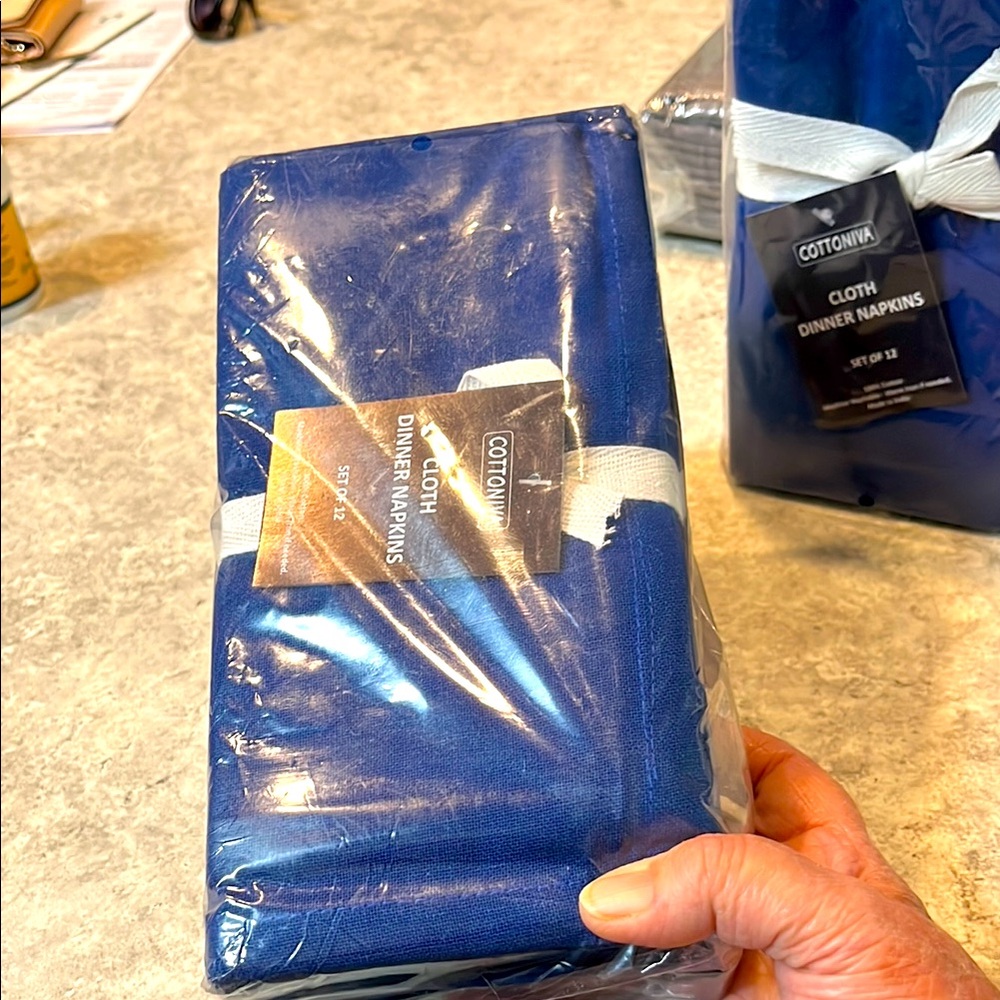 Cottonia Blue Cloth Dinner Napkins